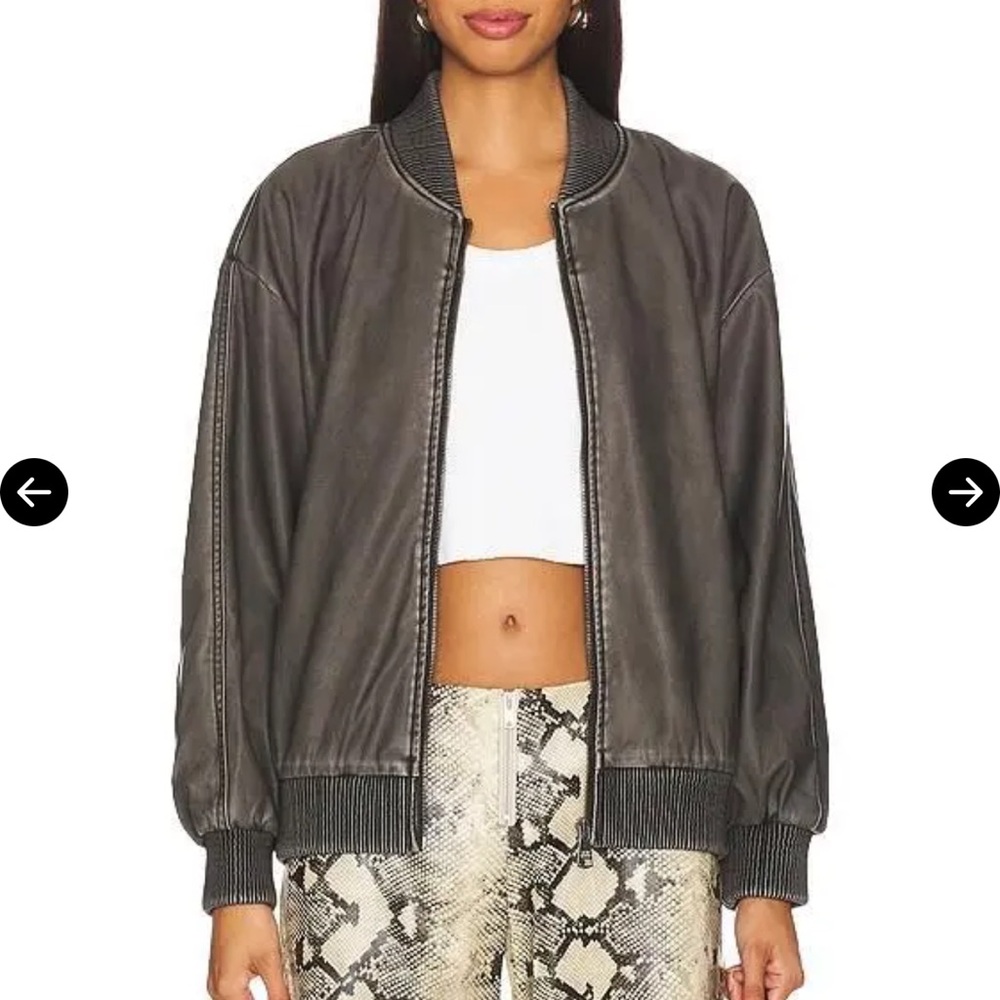 Steve Madden Charcoal Bomber Jacket